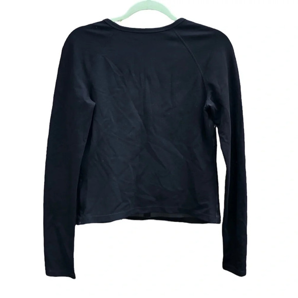 THEORY BRISTOL LEATHER RAGLAN TOP - Picture 6 of 10